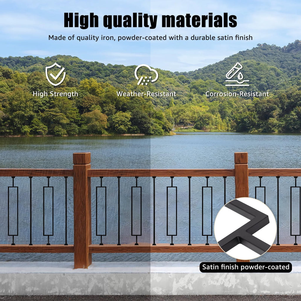 Iron Balusters for Staircases, 30 Pack Wrought Iron Baluster, Metal Stair Baluster Stair Spindles, Staircase