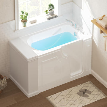 Floridian 55" x 33" Walk-in Bathtub with Right-Side Door Opening and Quick Fill and Drain System, Rectangular Soaking