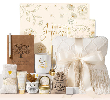 Sympathy Gift Baskets for Loss of Loved One, Condolences Gift Hug in a Box