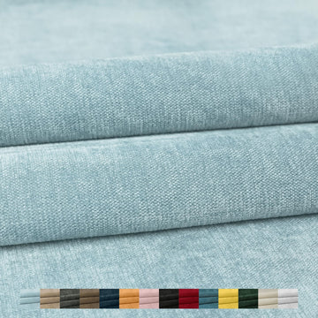 57" Wide Chenille Fabric by the Yard, Luxurious Velvet Texture Plush Material for Sofa Chair Reupholstery, Thick