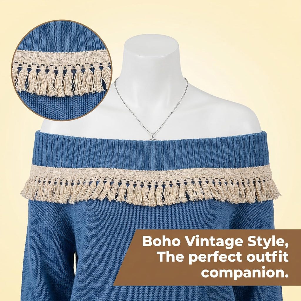 Vintage Fringe Trim, Boho Styles Tassel Trim - 5 Yards