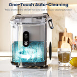 Nugget Ice Makers Countertop with Auto-Cleaning, 35lbs/Day, Portable Sonic Ice Machine with Handle, Basket and Scoop
