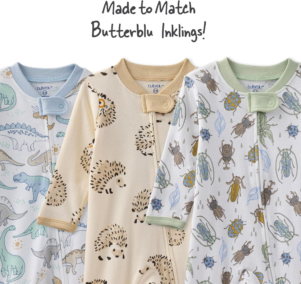 Scout Sleep & Play 100% Organic Cotton Footed Zip Front PJs