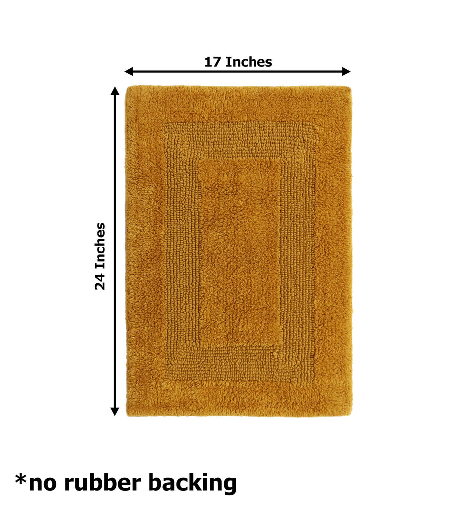 2 Pack Reversible Bath Mat - Plush 17x24 Bath Rug - Golden Rod