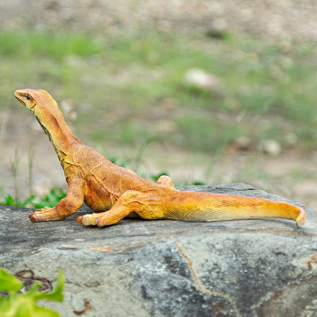 Outdoor Resin Lizard Garden Statue, Brown, 23.23 x 11 x 10.24 inches Large Outdoor Resin Reptile Models Tropical