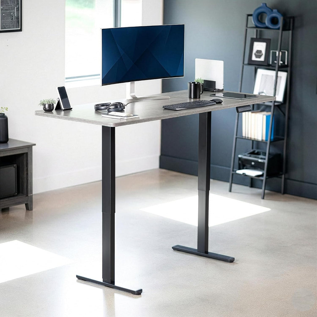 Dark Gray 71 x 30 in Standing Desk, DESK-KIT-E2B71G | Electric, Dual Motor, Holds 220 lbs, Sit Stand, Height