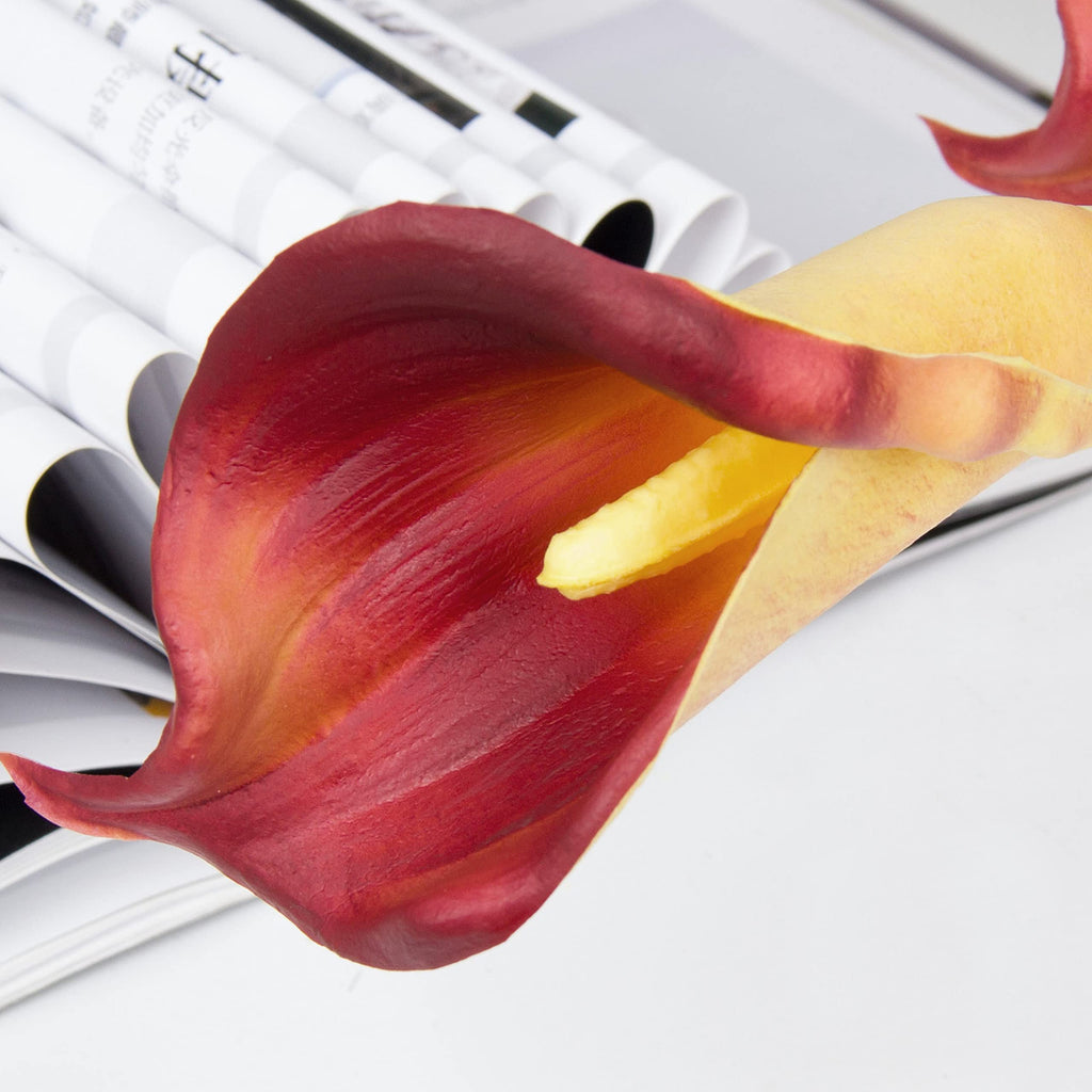 10pcs Calla Lilies Artificial Flower, 26'' Long Stem Artificial Calla Lily Flowers, Realistic Arum Lilies for Wedding