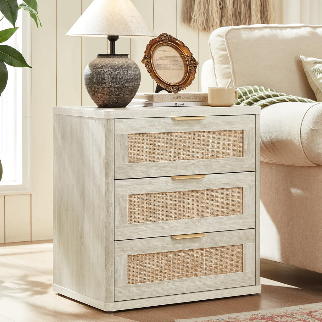 Rattan 23" Nightstands with Drawers