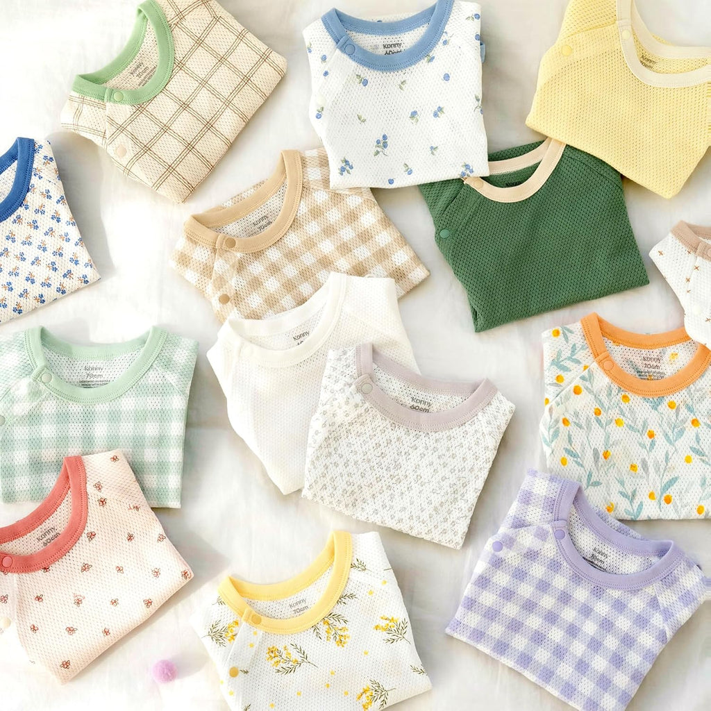Baby Bodysuit Pack Cotton Mesh Short-Sleeve Baby Boy Girl Spring Summer Clothes