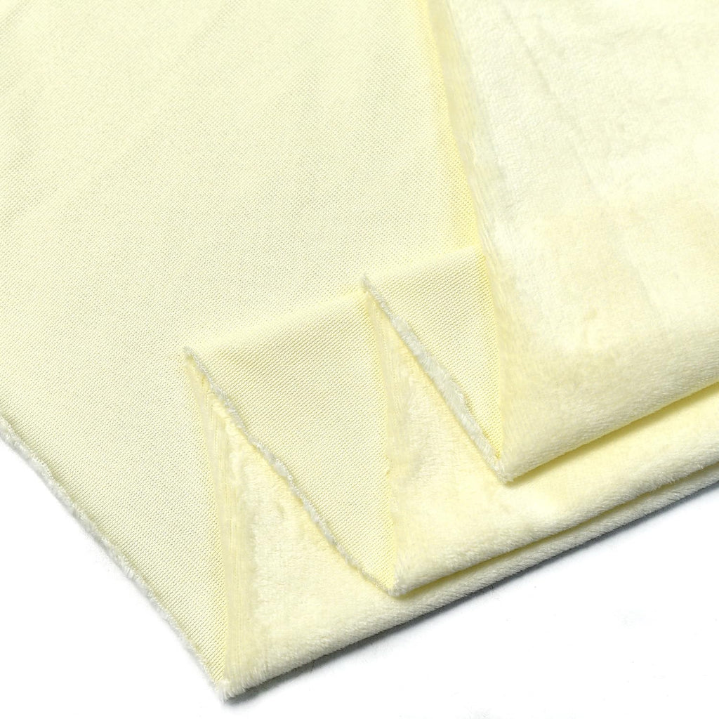Light Yellow Minky Fabric by The Yard, 60" Wide, 1 Yard