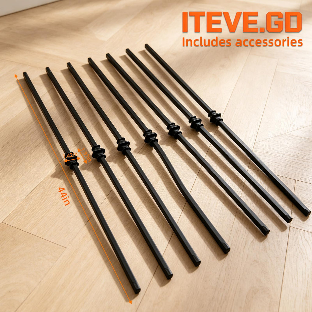 10pcs 44" Wrought Iron Balusters Single Knuckle Interior Spindles