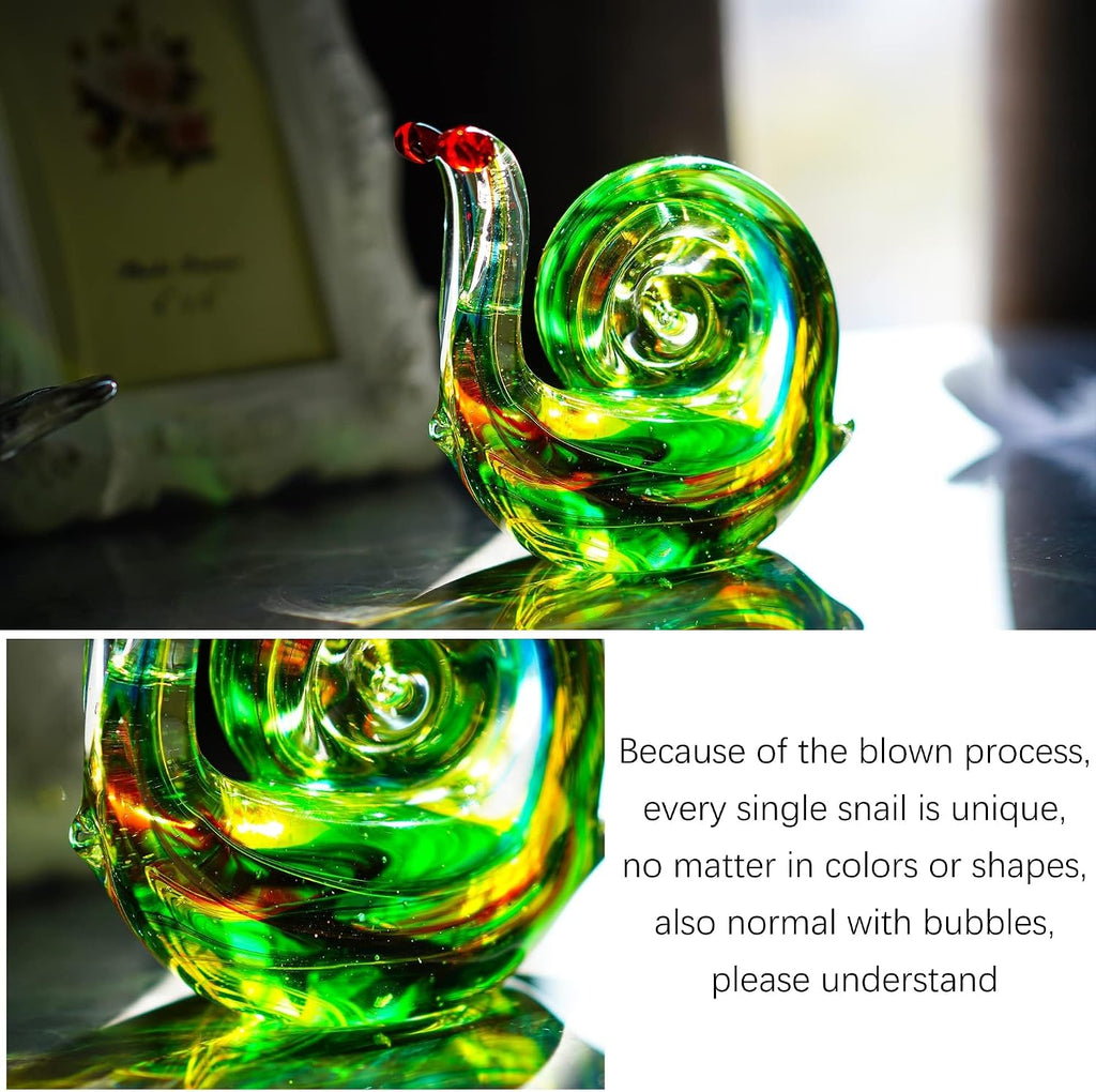 4.4inch Blown Glass Snail Figurine Collectibles