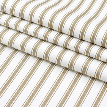 5 Yard Khaki Ticking Stripe Fabric 100% Cotton 45" Wide