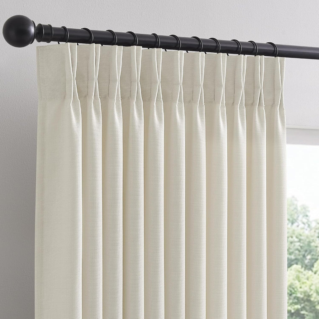 Extra Wide Curtains Natural Linen Privacy