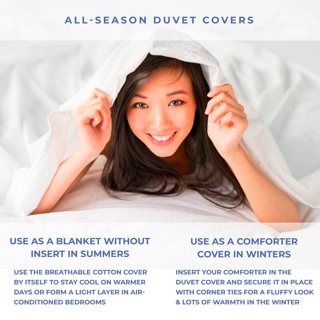 Custom Ruffle Trim Duvet Cover - 100% Egyptian Cotton, 600 Thread Count Decorative Comforter Cover (Desired