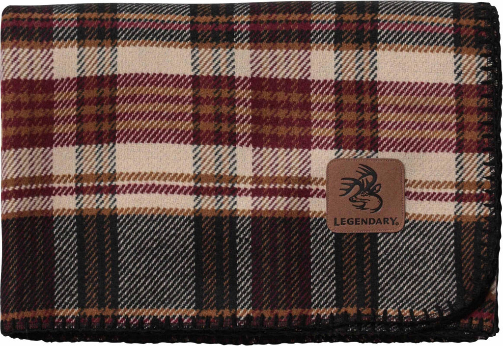 Wool Throw Blanket, 57 X 90 Inches, Cabin Decor