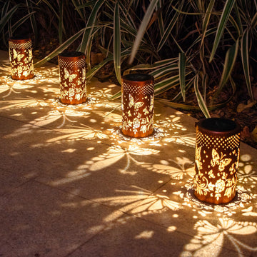 Birthday Gifts for Women, Solar Lanterns, Butterfly, 4 Pack