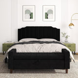 King Headboard Only, Velvet Wall Mounted Headboard King for Adjustable Bed Modern Upholstered Head Board Easy Assembly