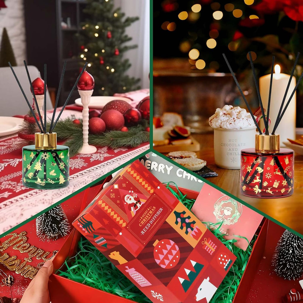 Reed Diffuser Set, Sweet Home & Wreath Scents, Home Fragrance 200ML - Set of 2