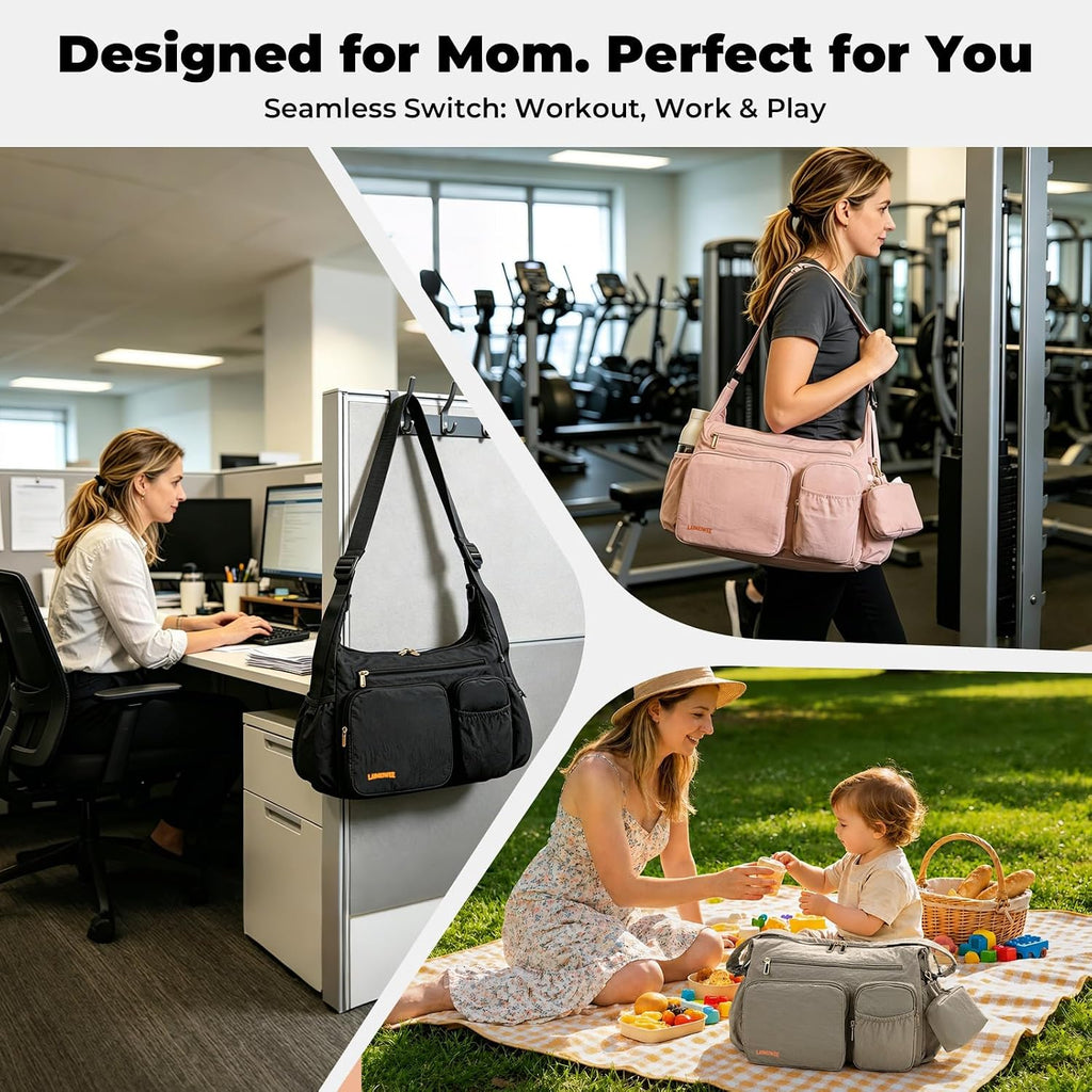 Crossbody Diaper Bag, in-1 Stroller Caddy