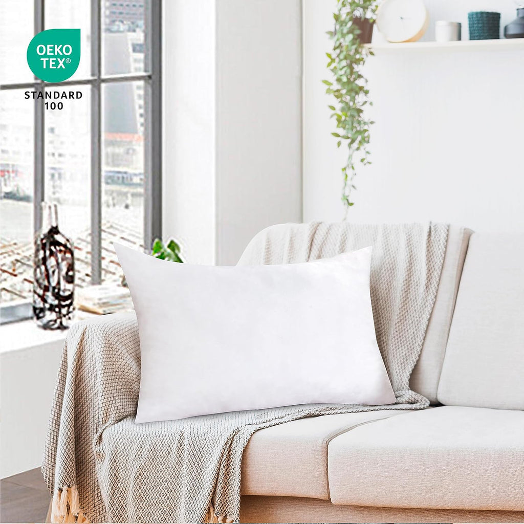 12 x 20 Pillow Insert - Down Alternative Throw Pillows Insert - Rectangle Pillow Pack of 1 White - Bed & Couch