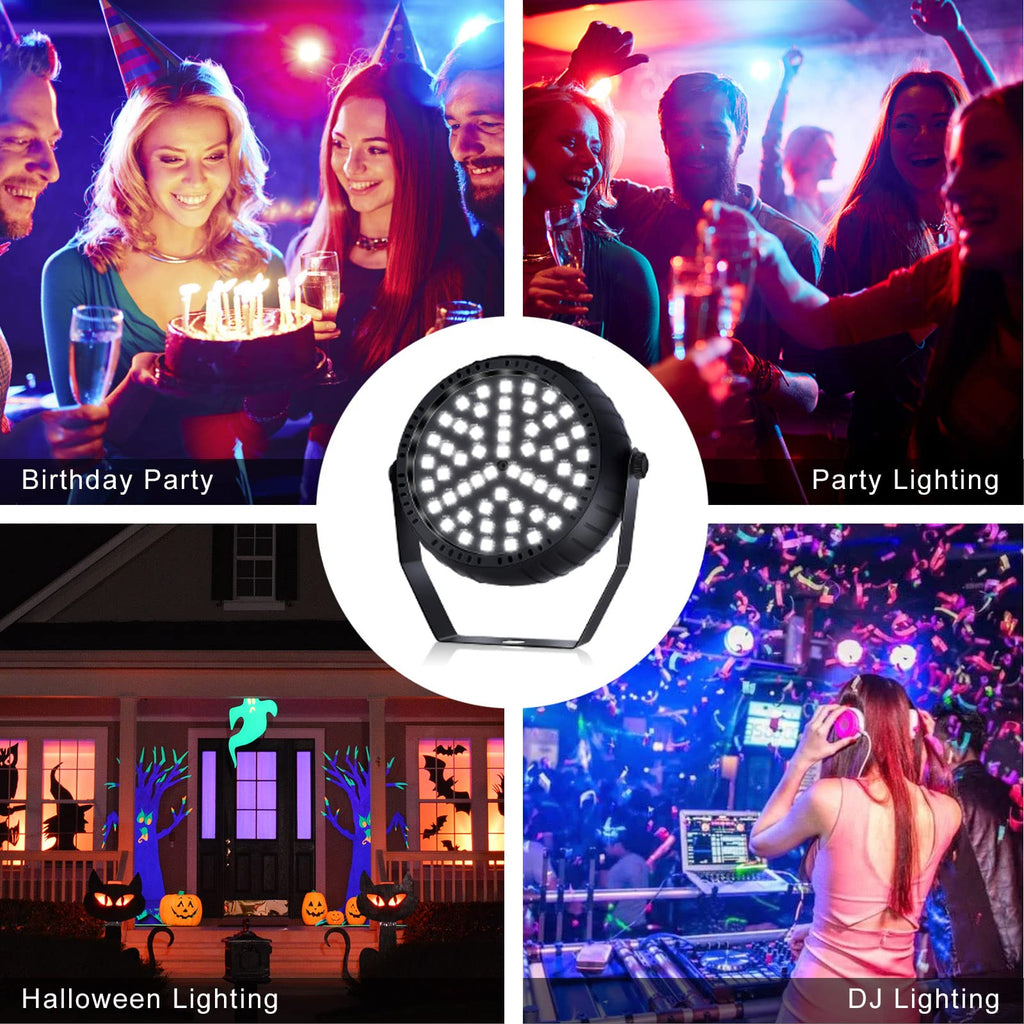 Rechargeable Strobe Lights for Parties Wireless LED Halloween Strobe Light Battery Powered, Remote Control & Sound