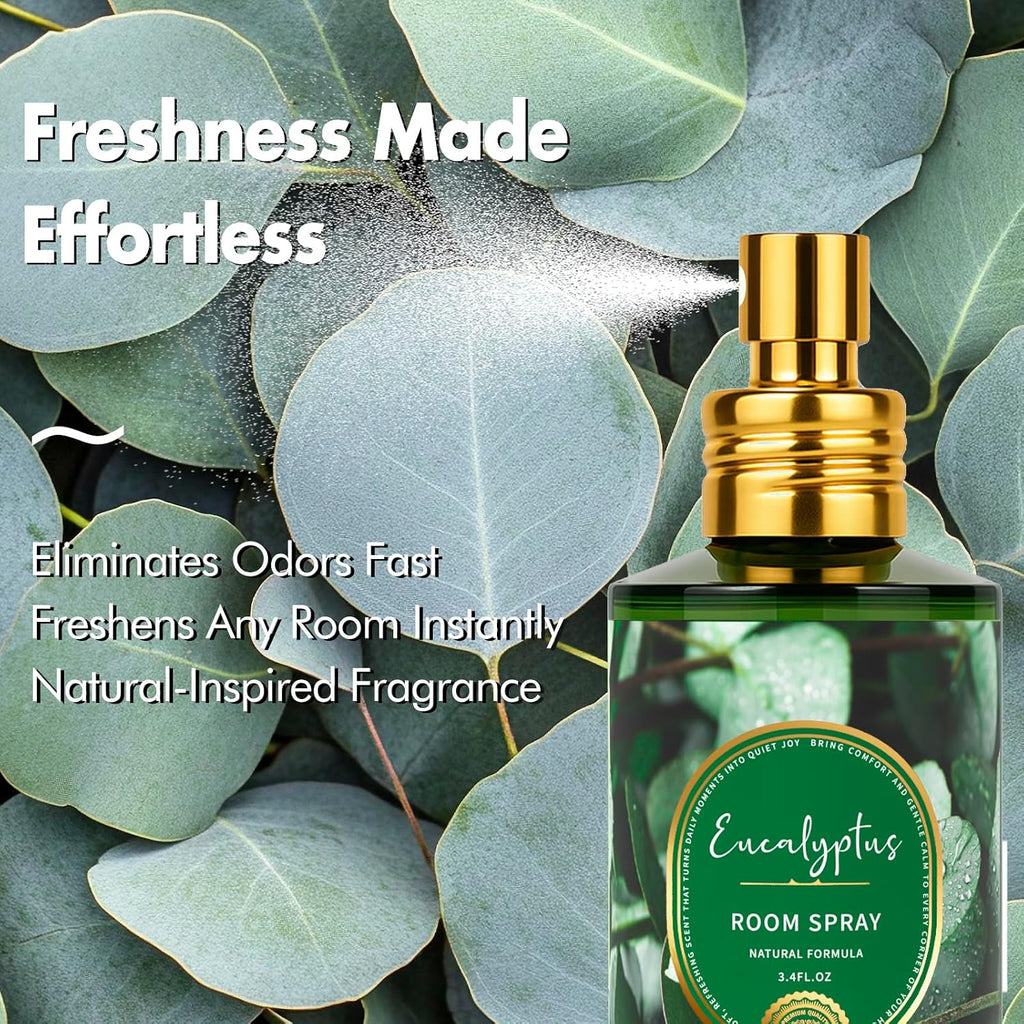 Eucalyptus Room Spray Air Freshener 2 Pack, 3.4oz/100ml Each - Set of 2