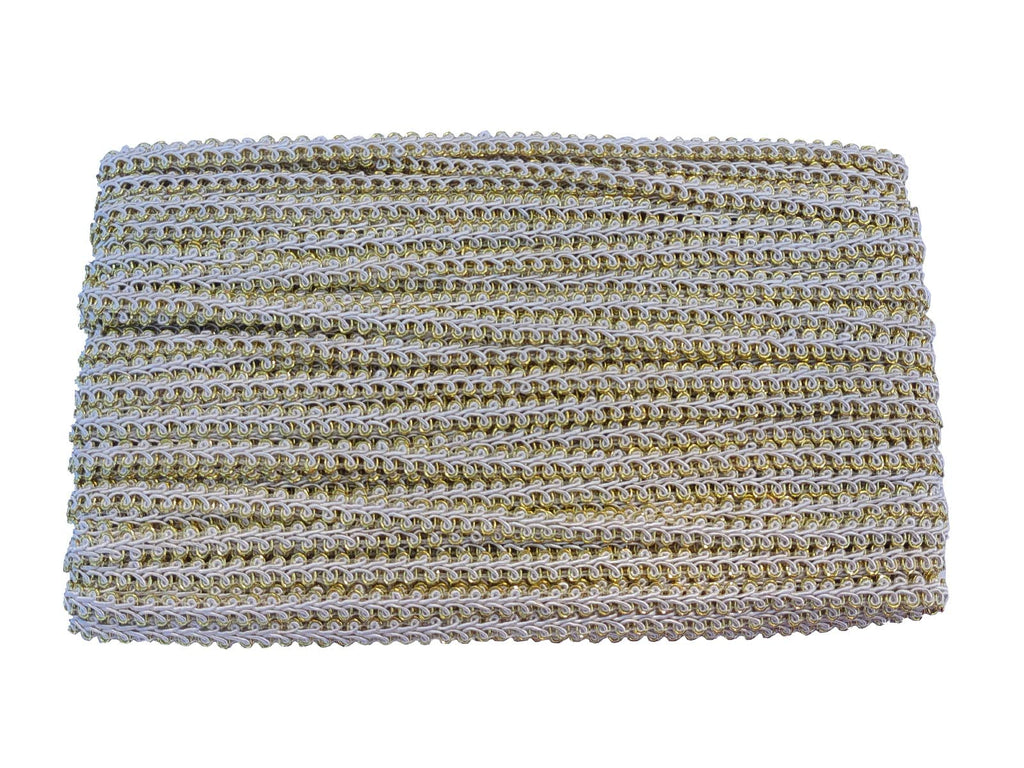 3/8 Inch Gimp Braid Trim 50 Yards for Upholstery Costume DIY Crafts (1325 Green White)