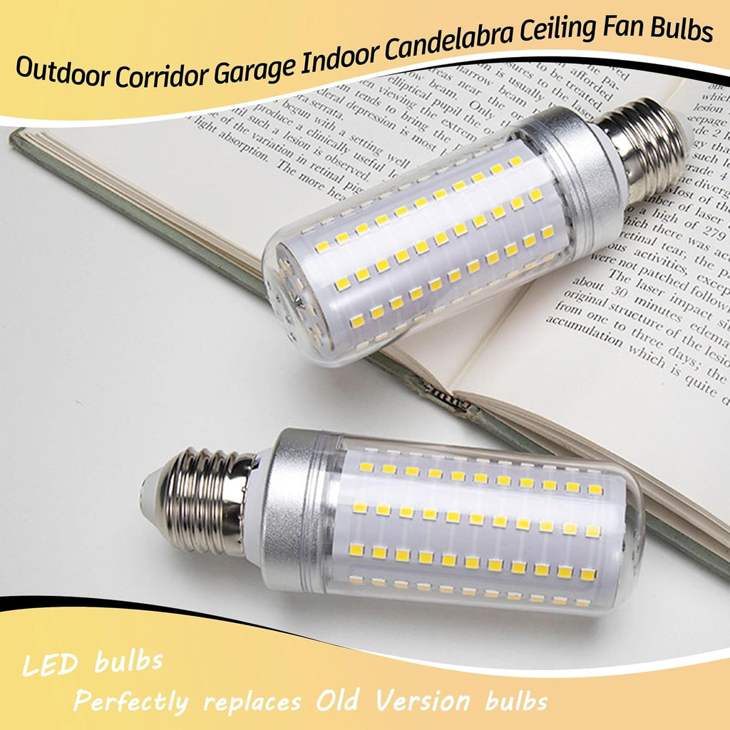1.57 x 4.92 inch Big E26 15W LED Corn Bulbs 2000lm 150W Equivalent, 2 Pack
