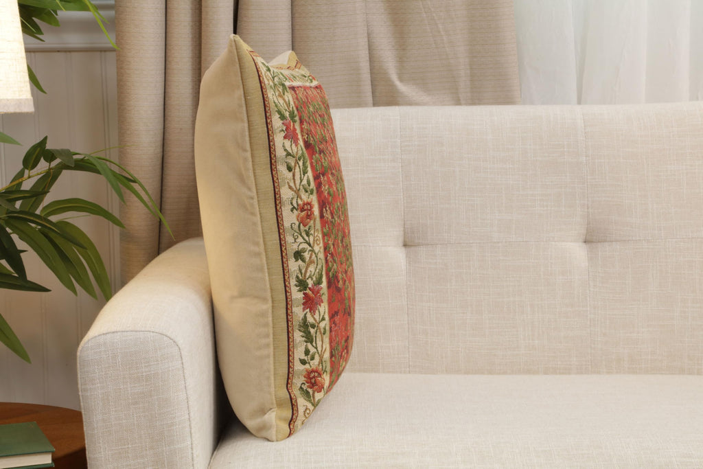 William Morris Tree of Life Red I Tapestry Throw Pillow Cover 18 x 18 in