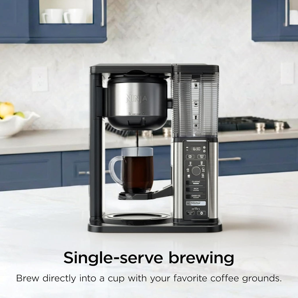 Coffee Maker, 10-Cup Carafe, Fold-Away Frother, Black, CM401 | Permanent Filter & Removable, Dishwasher Safe
