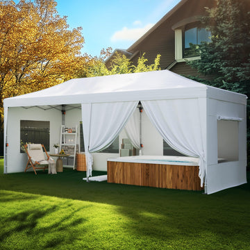 10x20FT Pop Up Canopy Tent with Sidewalls