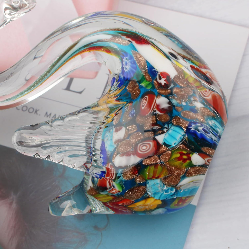 Art Glass Murano swan Figurine Blown Animal Sculpture Statue Paperweight Gift Collectible Home Desk Decoration