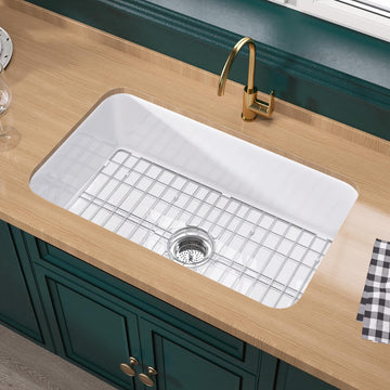 32 x 19 Inch Undermount or Drop In Fireclay White