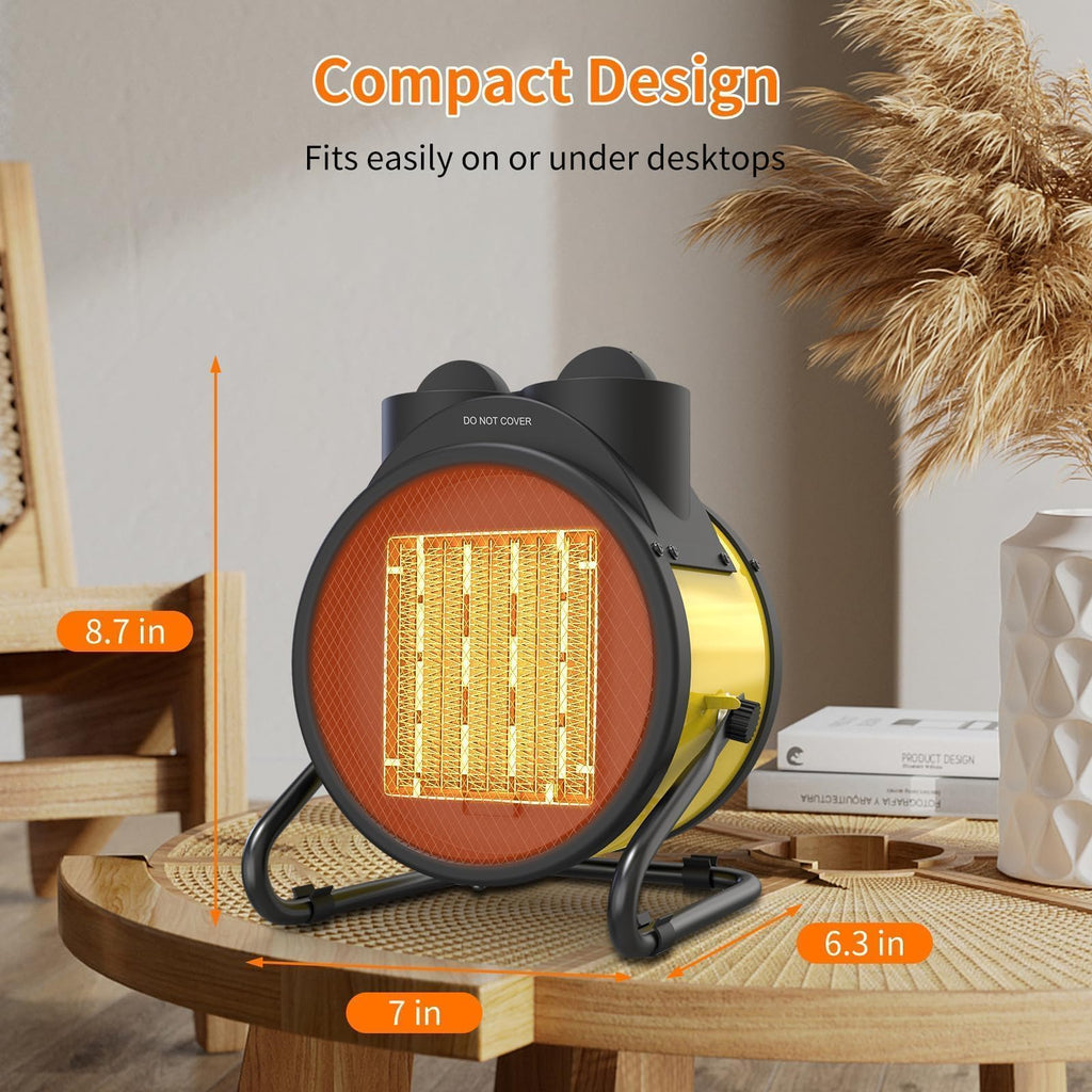 Patio Heater for Outdoor Use, 1500W Electric Portable Heater, Yellow