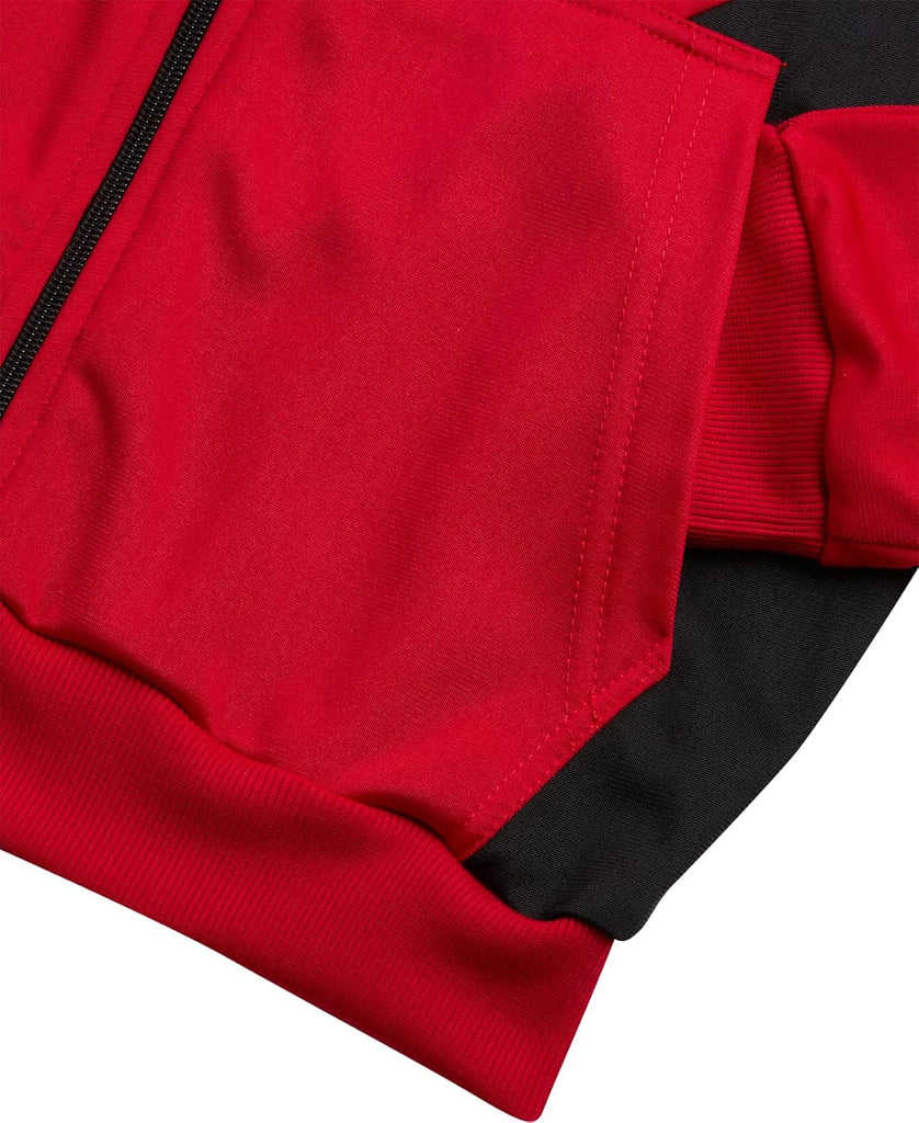 Boys Tracksuit Set - 2 Piece Athletic Tricot Zip Up Boys Sweatshirts and Jogger Pants Outfit