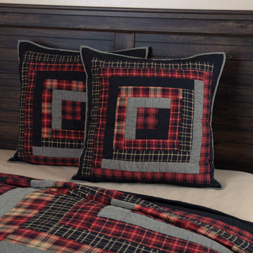 Rustic & Lodge Cumberland Quilted Bedding Accessory, Euro Sham 26x26, Chili Pepper Red