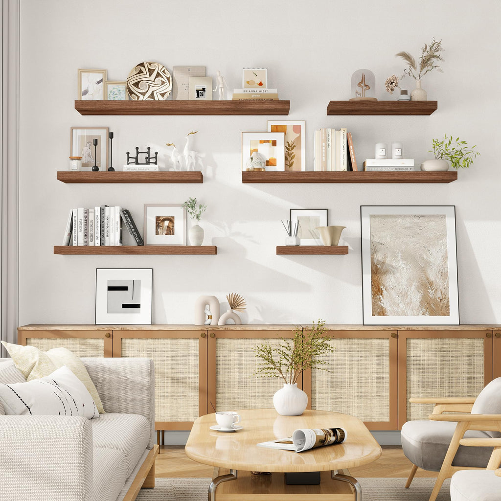 16 Inch Floating Shelves for Wall, 9.3Inch Deep Floating Shelf, Extra Deeper & Thicker Wall Mounted Storage Shelf