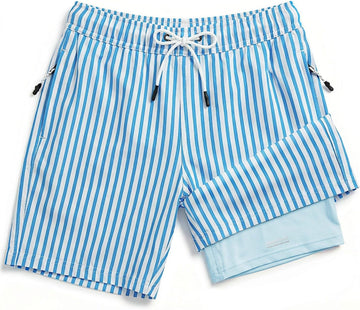 Boys Swim Trunks with Compression Liner, Quick Dry Swim Shorts