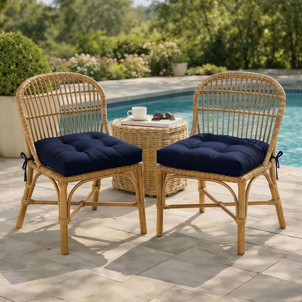 Outdoor Chair Cushions Set of 4, 19" x 19" x 5", Waterproof Outdoor Seat Cushions Furniture, Fade-Resistant Patio