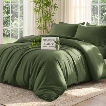 Duvet Cover Set, 100% Rayon Derived from Bamboo, Twin Size