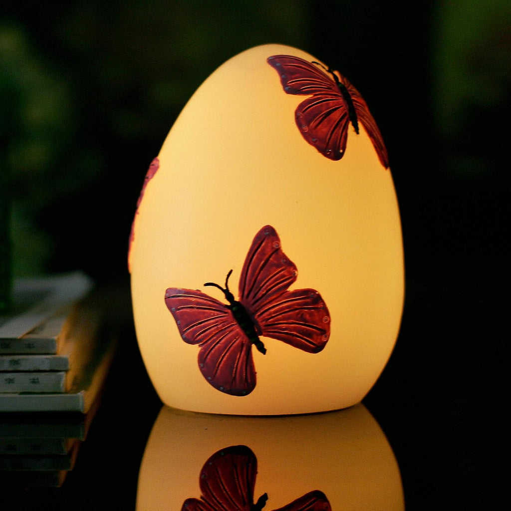Easter Egg Decorations Spring Home Decor Handmade Hand Painted Real Wax Battery Operated Flameless LED Candle Kids'