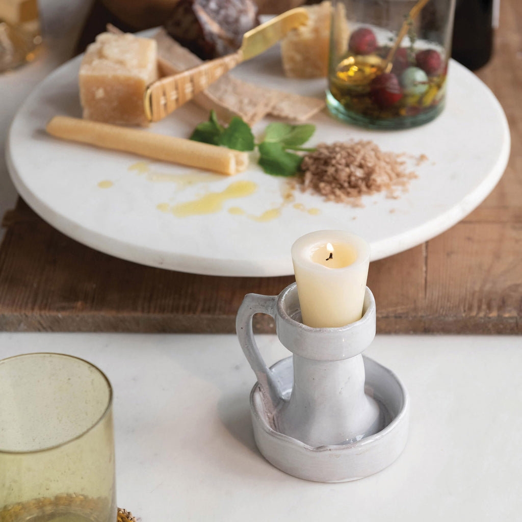 Marble Lazy Susan, White