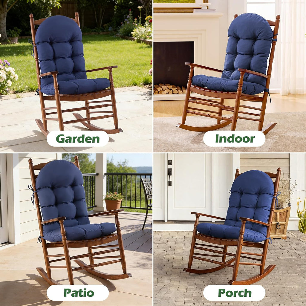 Rocking Chair Cushions, Indoor/Outdoor Adirondack Chair Cushion, Waterproof and Fade-Resistant Rocking Chairs Pads