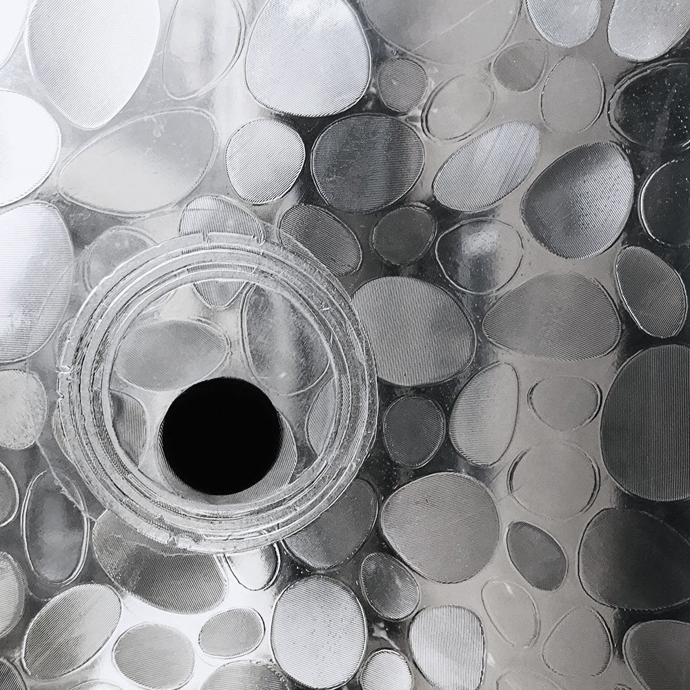 72 x 96 inch Extra Long Shower Curtain Liner with 3D Pebble Design, 11G EVA Heavy Duty Plastic Clear Shower Liner