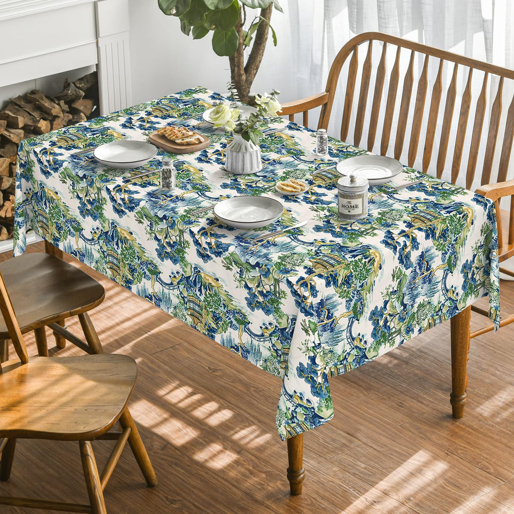 Chinoiserie Tablecloth 60x84 Inch Rectangular