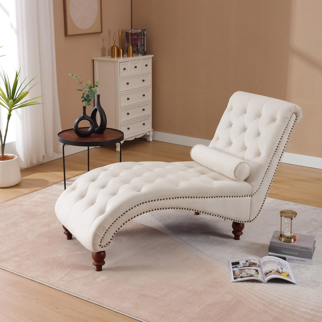 Chaise Lounge Chair Indoor, Velvet Bedroom Accent Lounge Chair