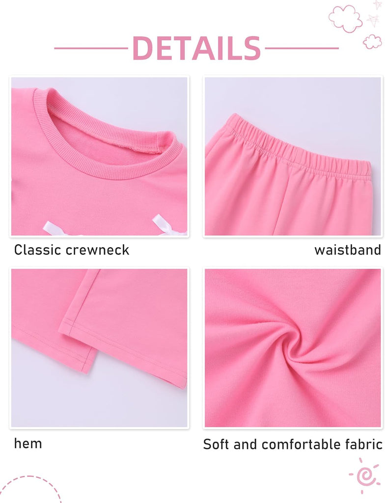 Baby Girl Clothes Long Sleeve Bowknot Top Wide Leg Long Pants Toddler Girl Fall Winter Outfit Cute Kids Clothing Set