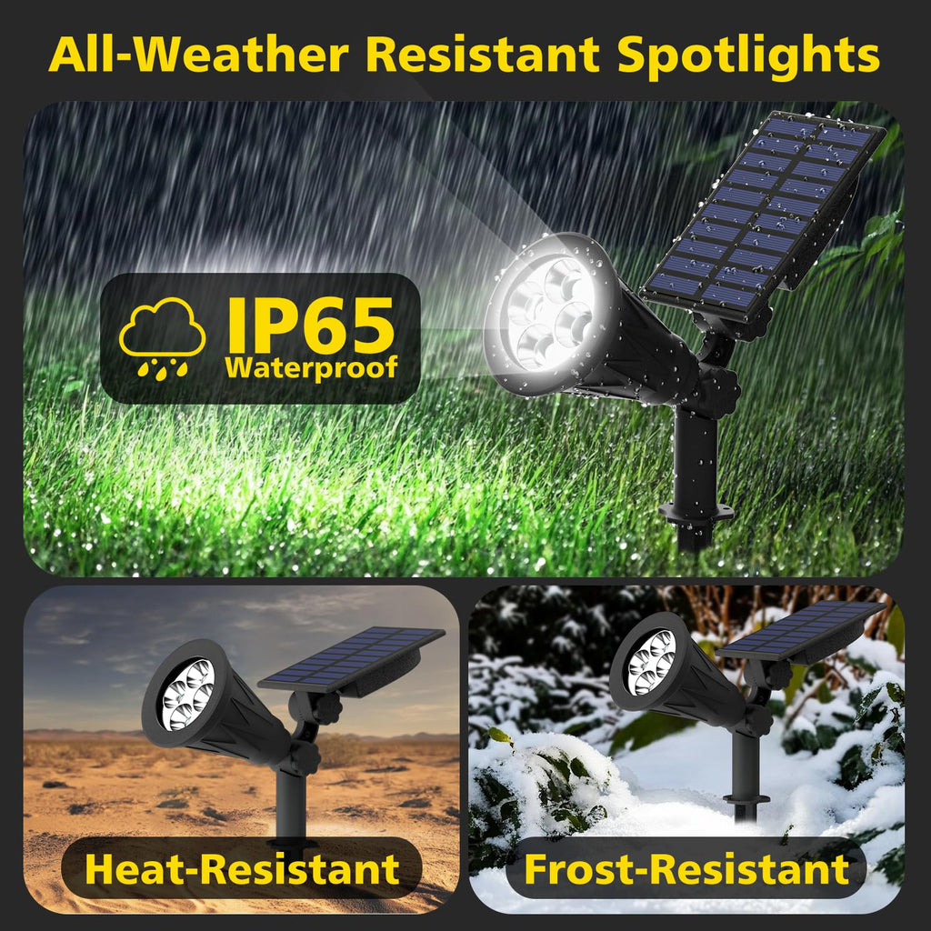 Solar Spot Lights Outdoor Waterproof, Solar Landscape Spotlights, 4Pack