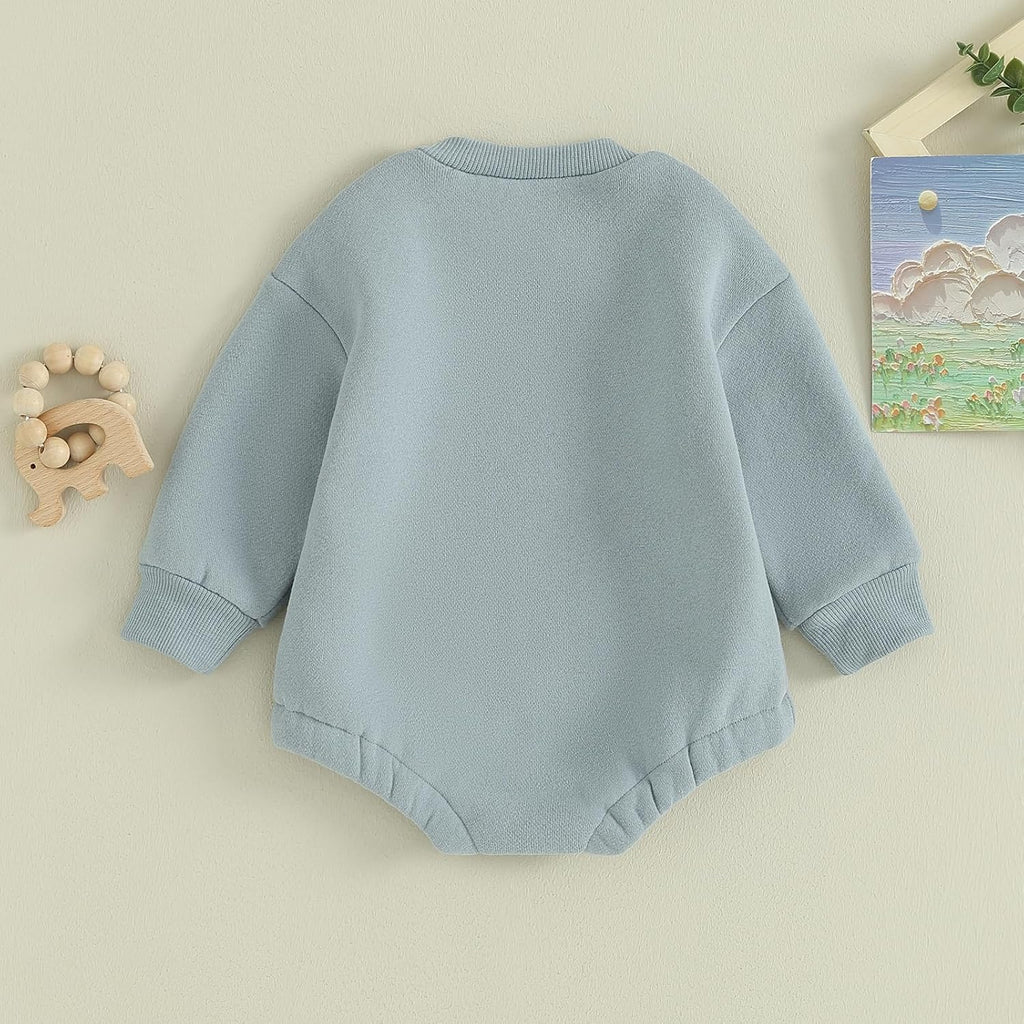Newborn Infant Baby Boy Oversized Romper Sweater Bodysuits Coming Home Outfit Neutral Clothes
